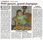 La Dépêche : Thierry Bailly champion de Haute-Normandie Poussin